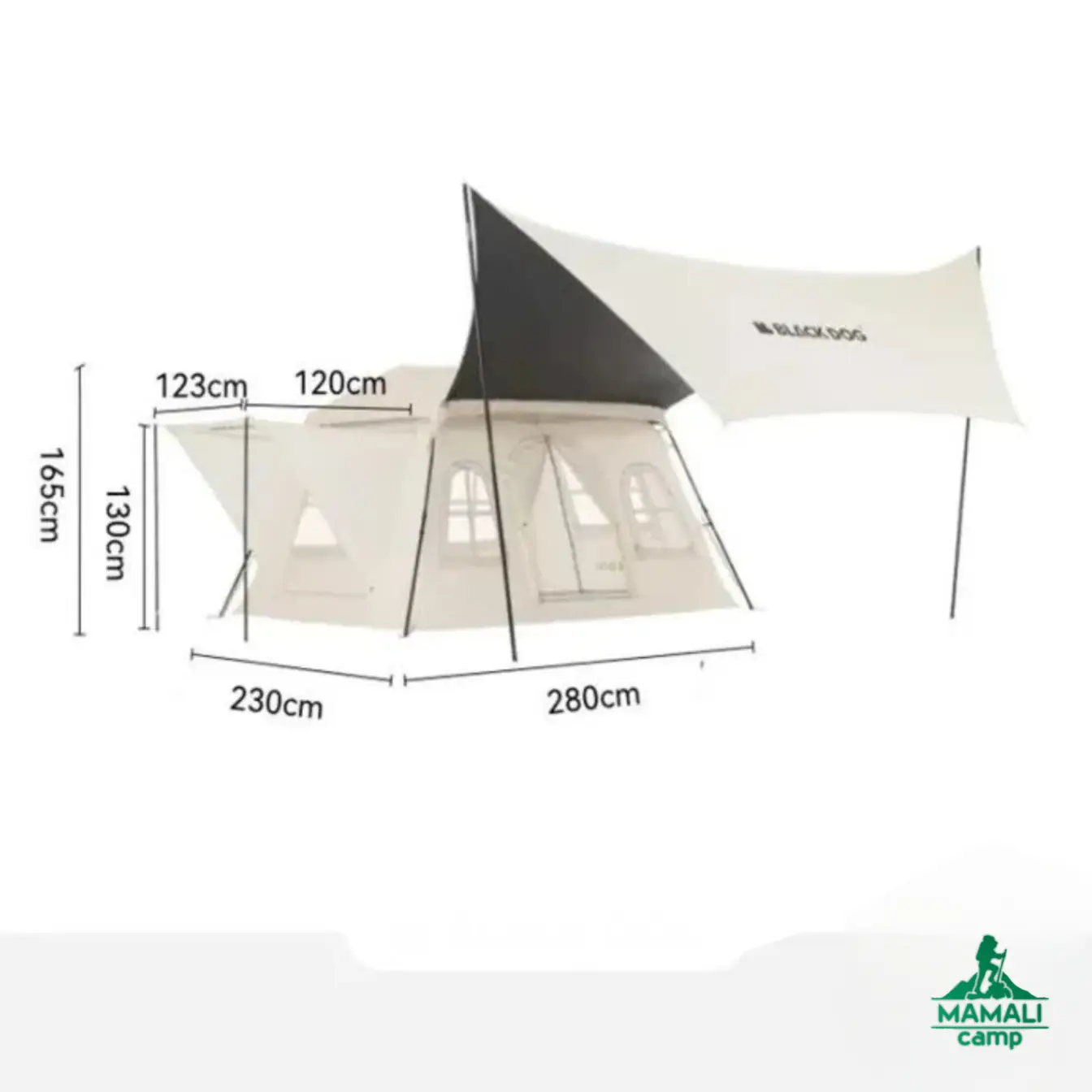 چادر اتوماتیک کابینی بلک داگ مدل CBD2300ZP016 اورجینال سری