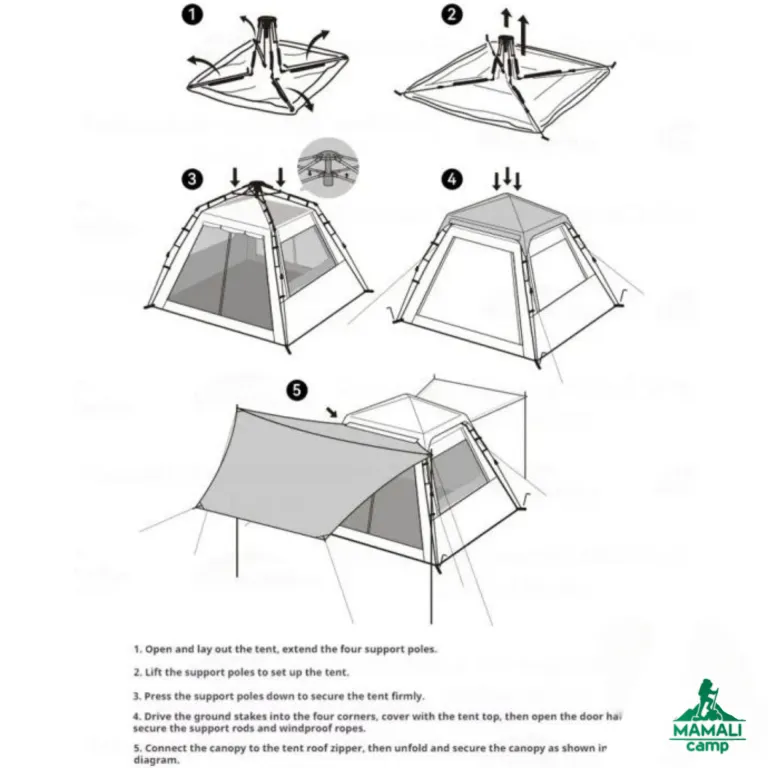 چادر اتوماتیک بلک داگ  اورجینال مدل  CBD2550WS016 سری Leisure 2.1 Base