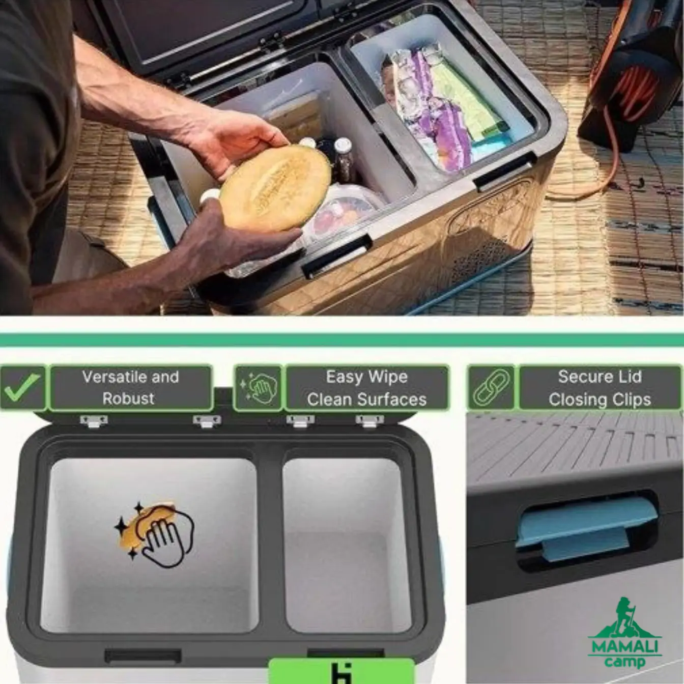 یخچال فریزر کمپرسوردار دو قلو Higear مدل HGRAA10603DGY (39 لیتر)