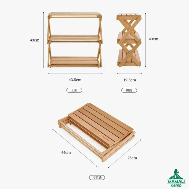 قفسه رومیزی سه‌ طبقه تاشو نیچرهایک مدل CNH22JU002 اورجینال