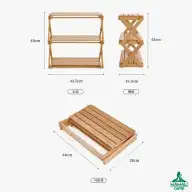قفسه رومیزی سه‌ طبقه تاشو نیچرهایک مدل CNH22JU002 اورجینال