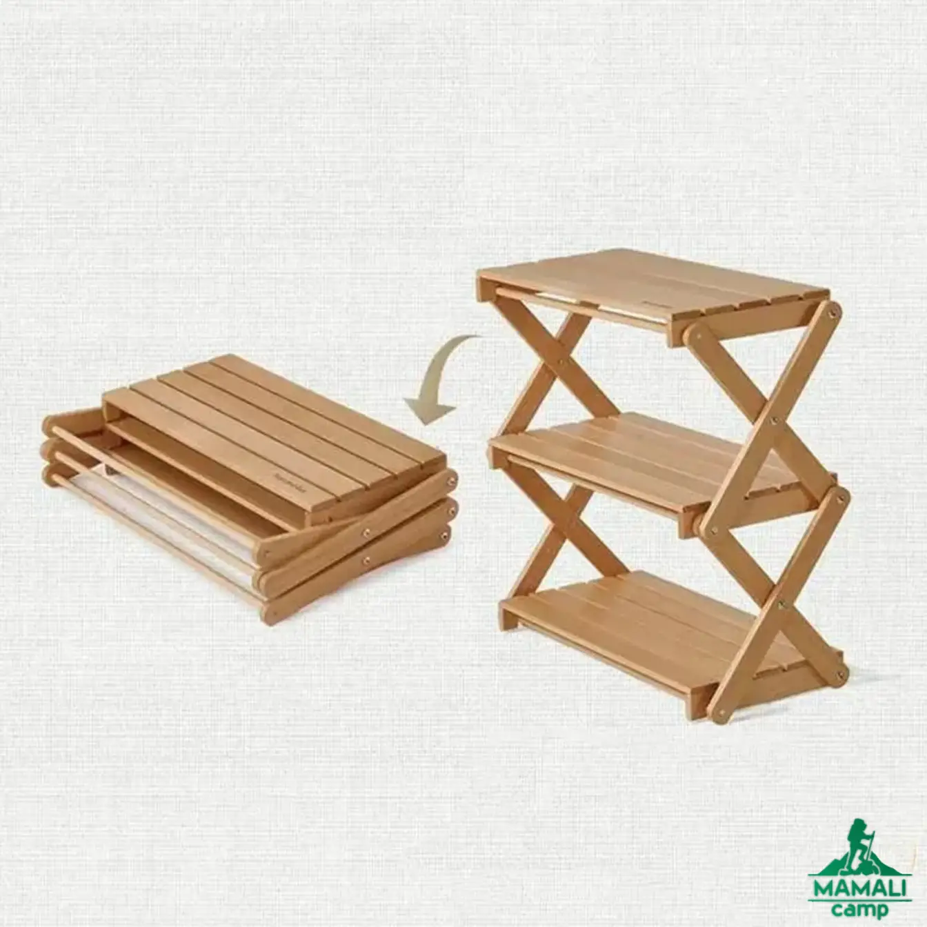 قفسه رومیزی سه‌ طبقه تاشو نیچرهایک مدل CNH22JU002 اورجینال
