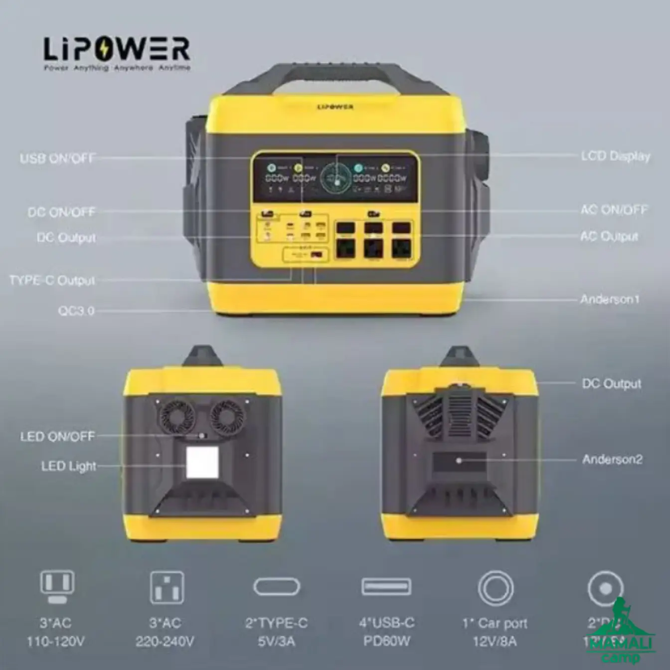 پاور استیشن 2200 وات لی پاور قابل حمل مدل M2200L-S اورجینال