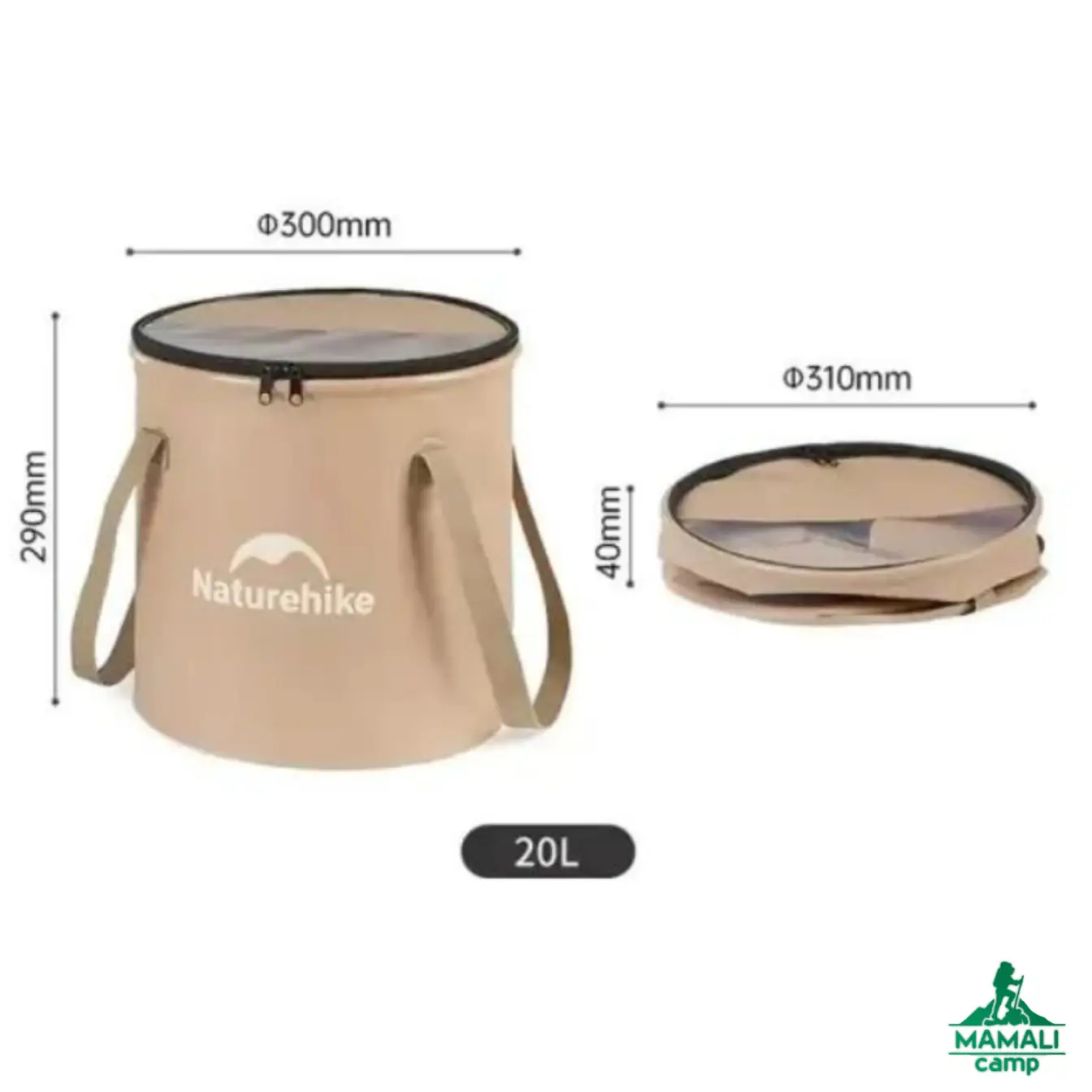 سطل آب کمپینگ نیچرهایک مدل CNK2350CF010 اورجینال