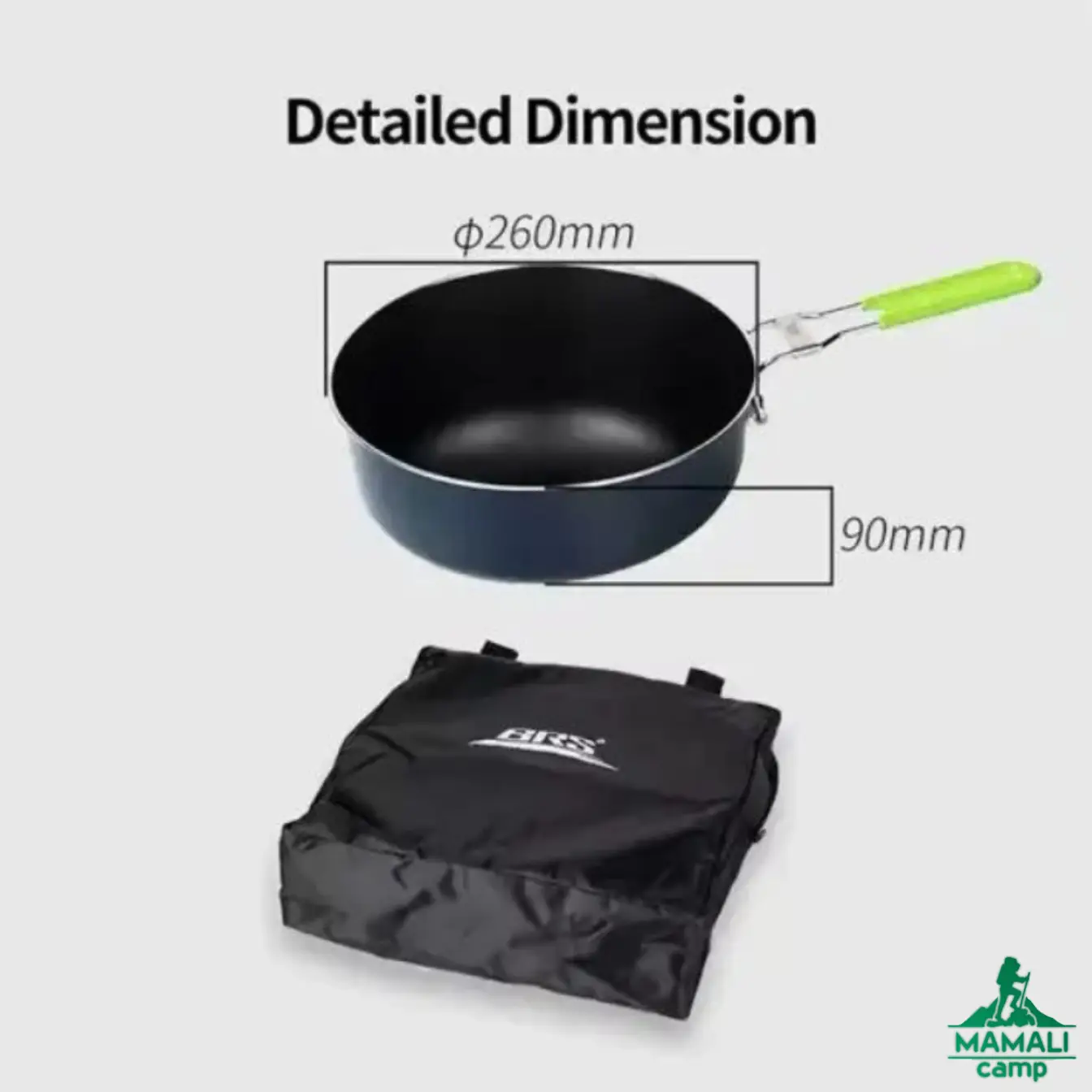 تابه دسته تاشو بی آر اس BRS مدل BRS-P26 اورجینال
