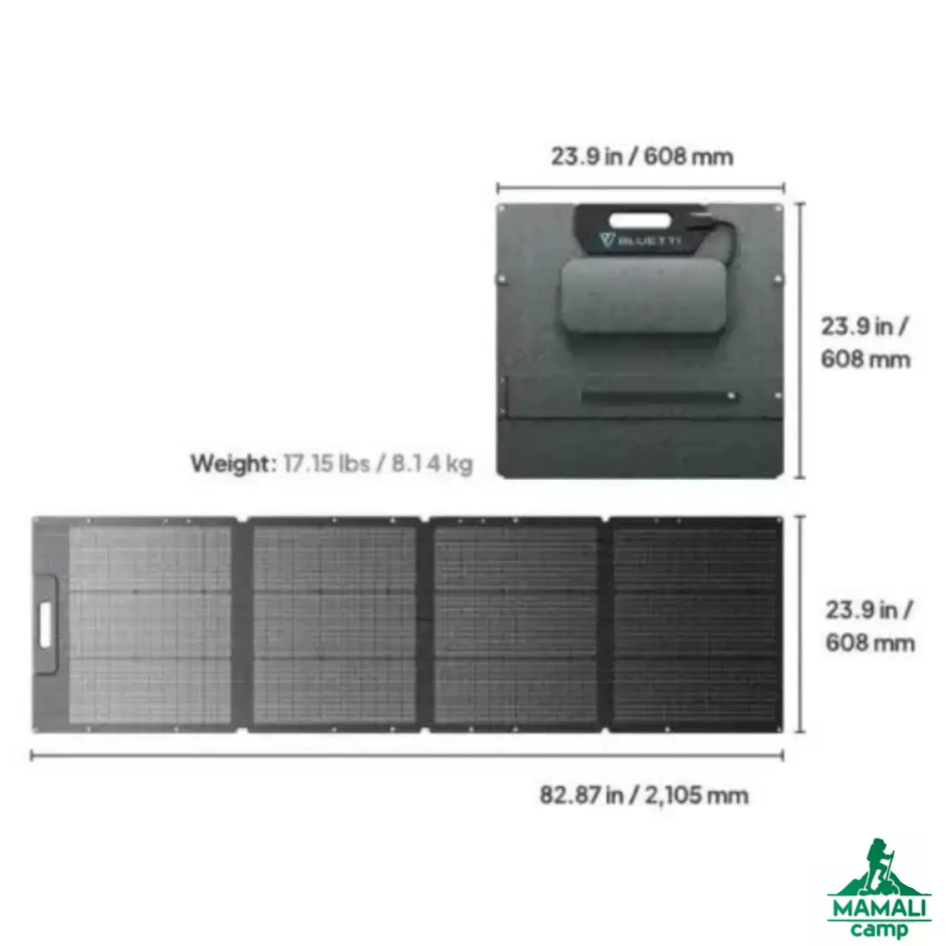 پنل خورشیدی قابل حمل 200 وات BLUETTI مدل MP200