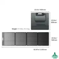 پنل خورشیدی قابل حمل 200 وات BLUETTI مدل MP200