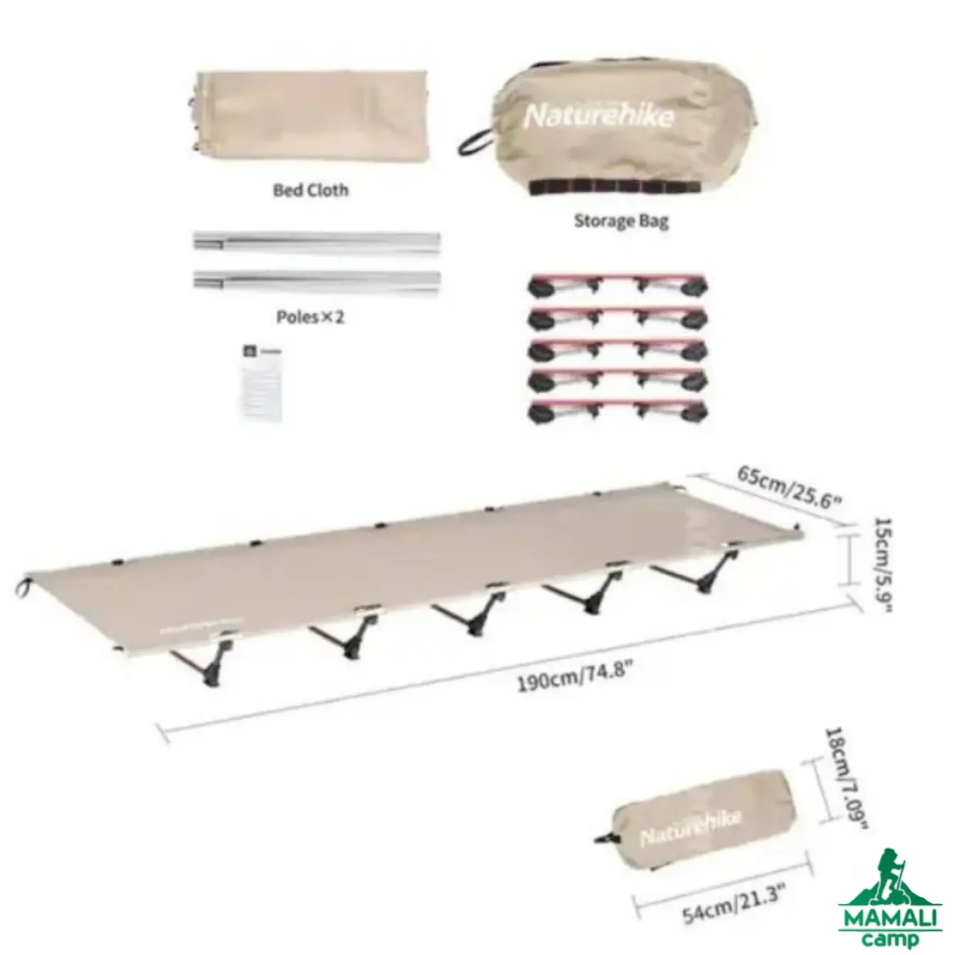 تخت تاشو نیچرهایک مدل NH20JJ0011