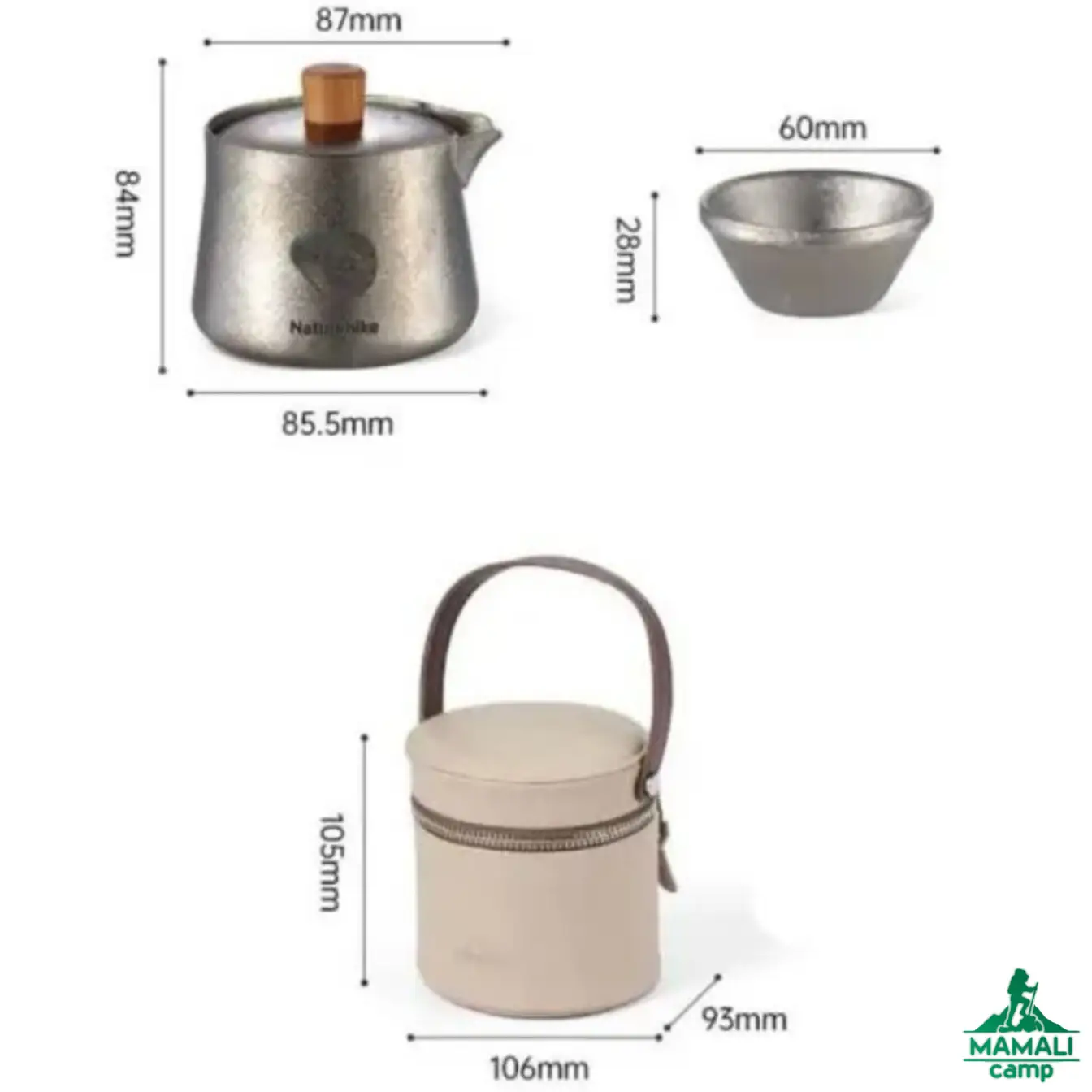 قوری تیتانیومی باکیفیت نیچرهایک مدل CNK2450CF025