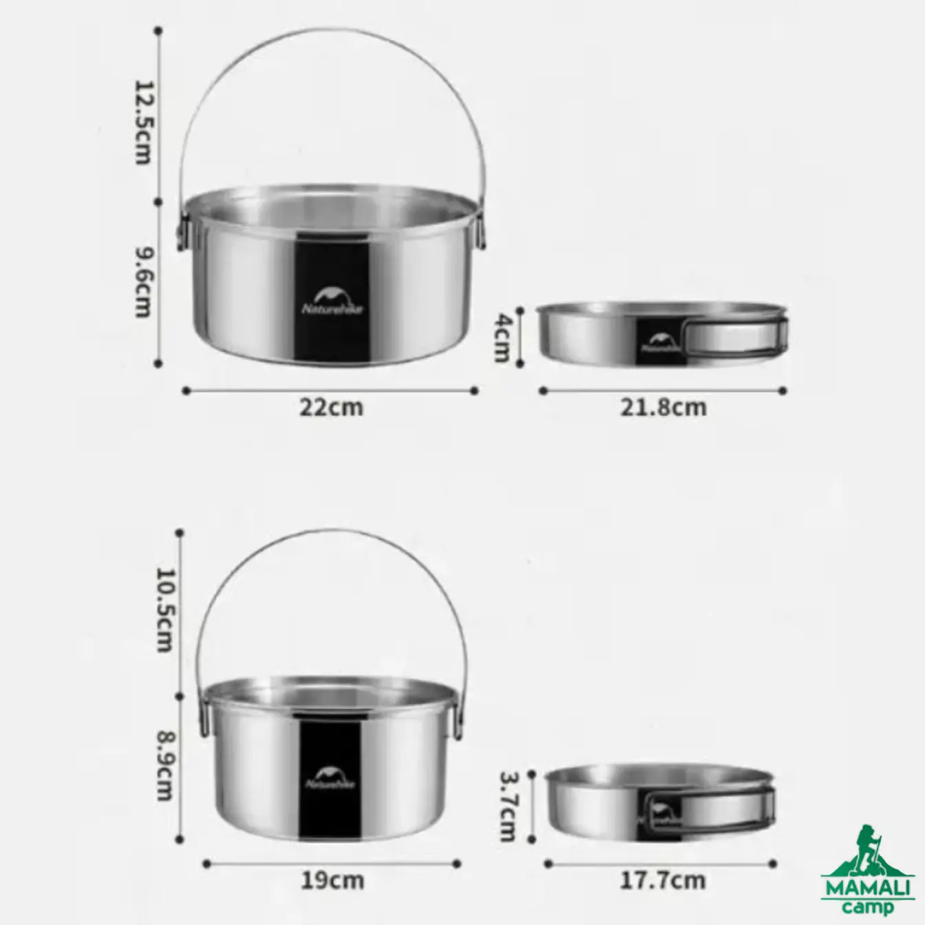 ست ظروف استیل نیچرهایک مدل NH22CJ005
