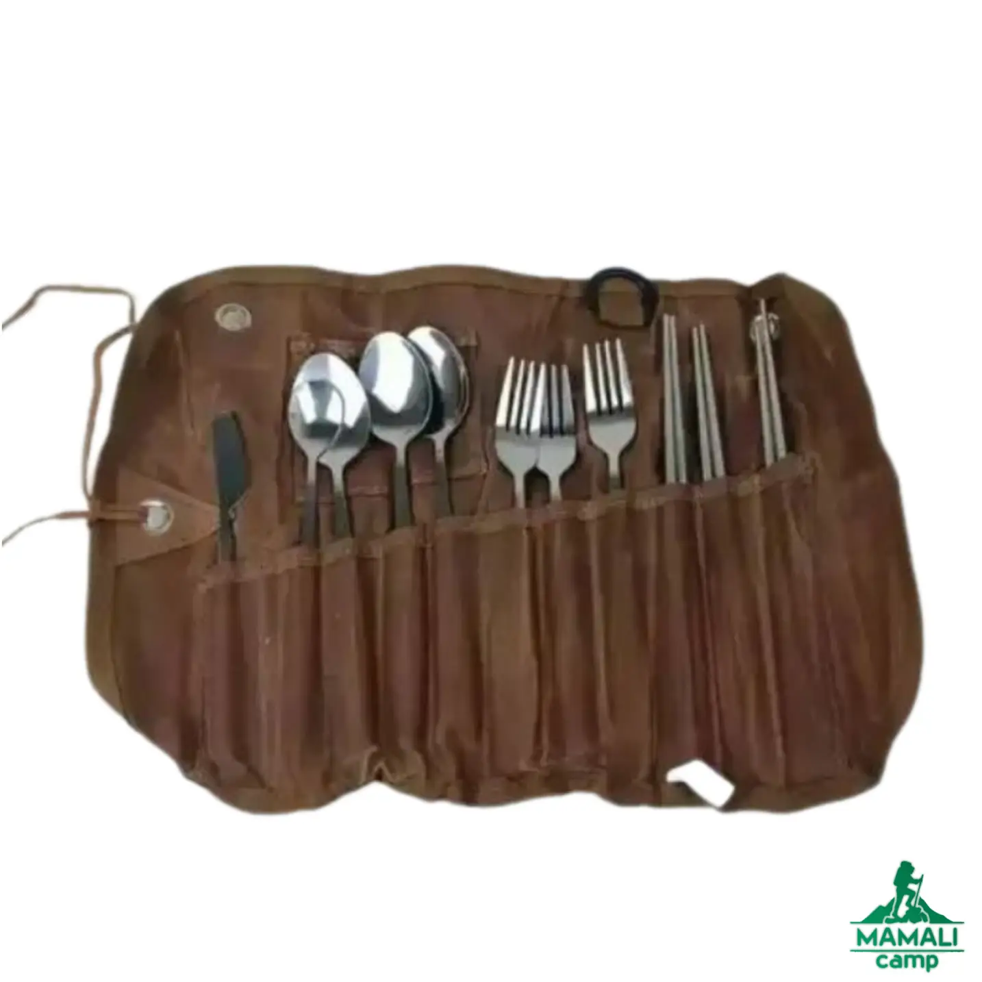 ست قاشق چنگال 3 نفره با کیف چرمی ماونتین هایکر مدل SZK453