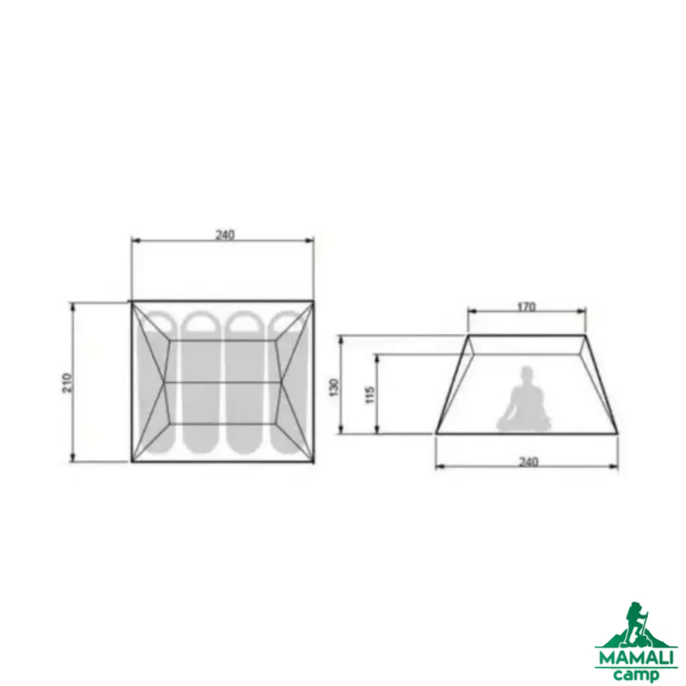 چادر اتوماتیک 3-4 نفره نیچرهایک مدل CNH22ZP029 