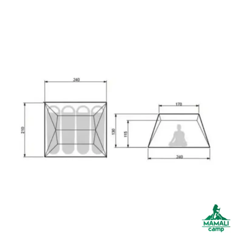چادر اتوماتیک 3-4 نفره نیچرهایک مدل CNH22ZP029 