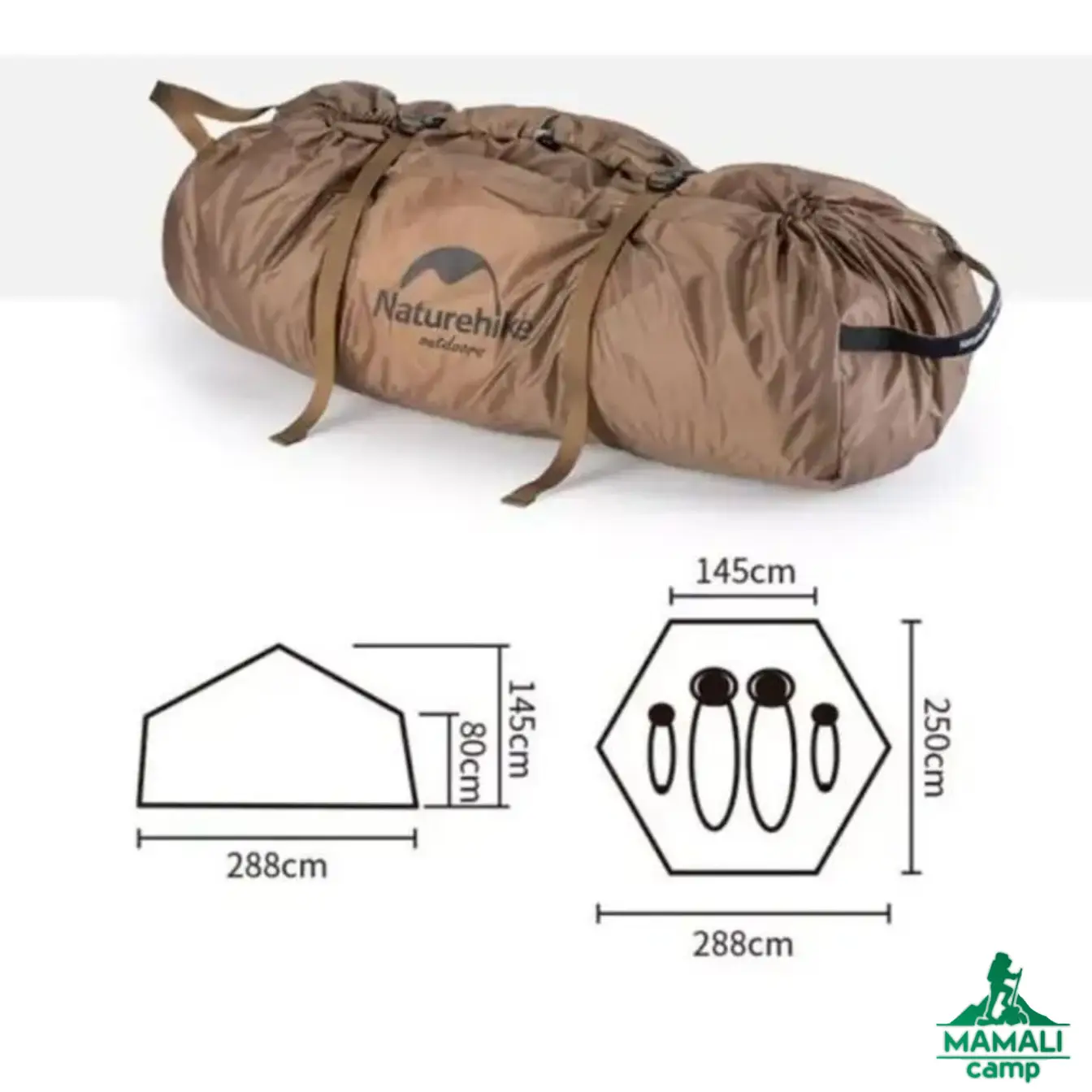 چادر 4 نفره نیچرهایک مدل NH21ZP001 