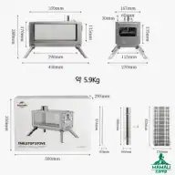 اجاق هیزمی رومیزی ورق یخ نیچرهایک مدل NH21SK008 