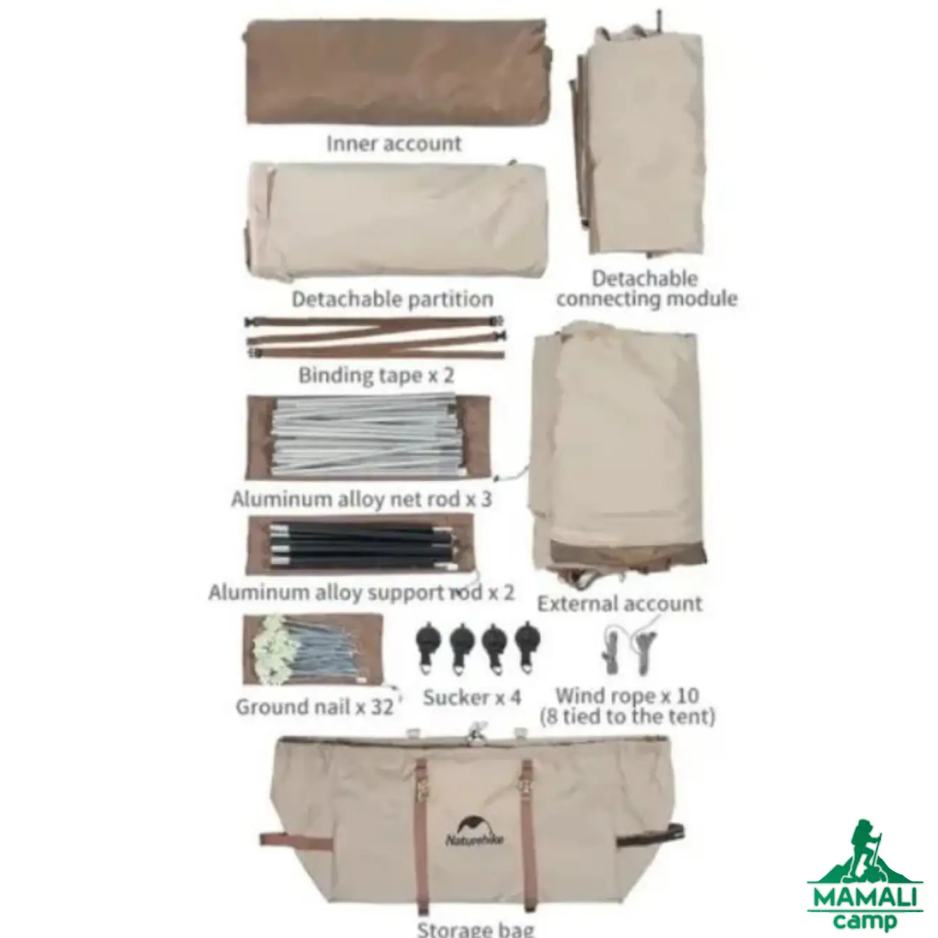 چادر کمپینگ ماشین نیچرهایک مدل CNH22ZP013 