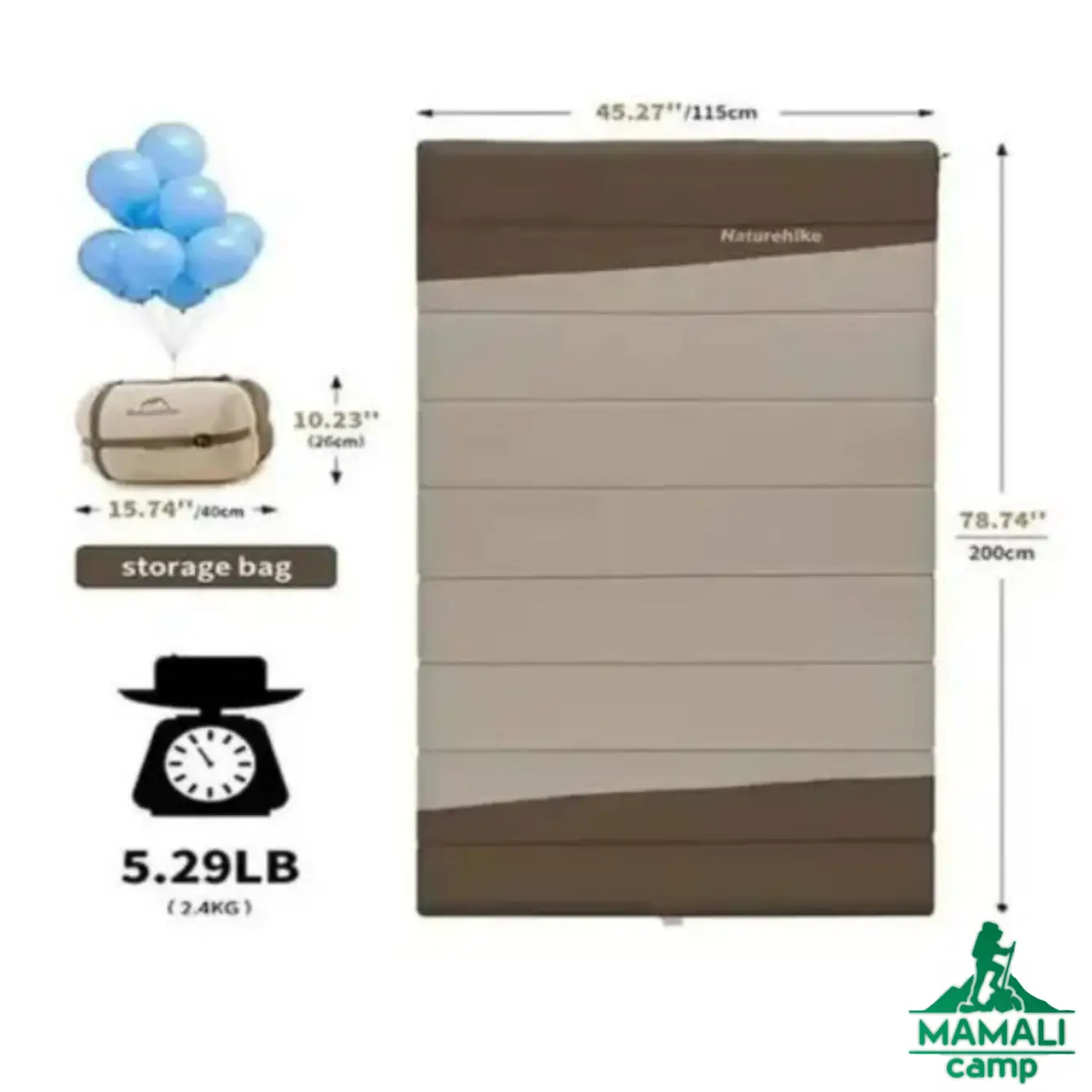 کیسه خواب دو نفره YC300 نیچرهایک مدل CNK2300019 