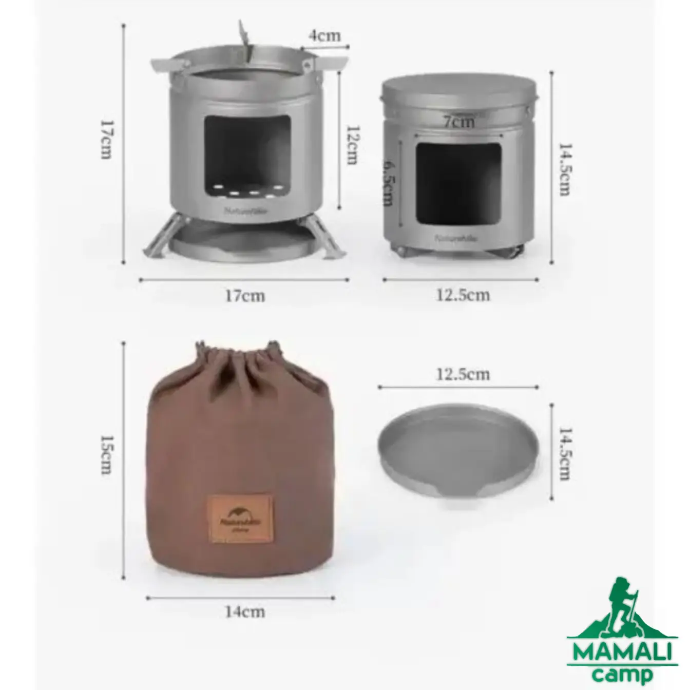 اجاق هیزمی تیتانیومی نیچرهایک مدل NH20RJ005