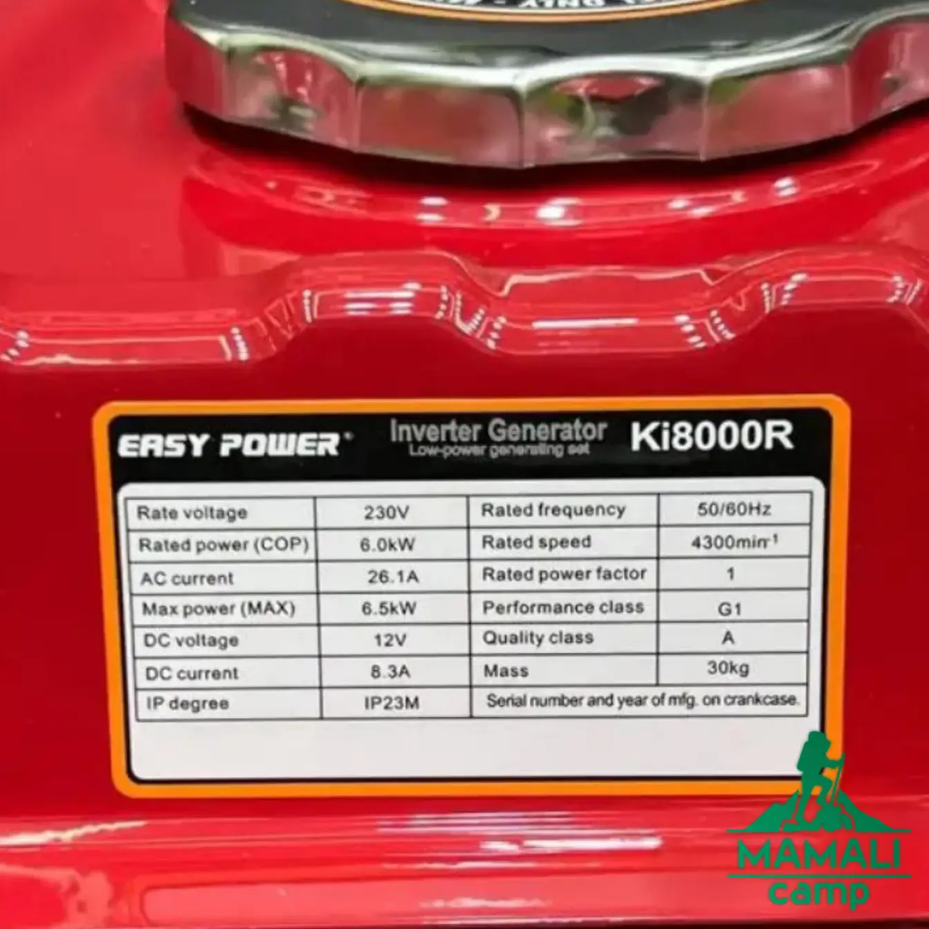 موتور برق 6.5 کیلووات ایزی پاور مدل Ki8000R