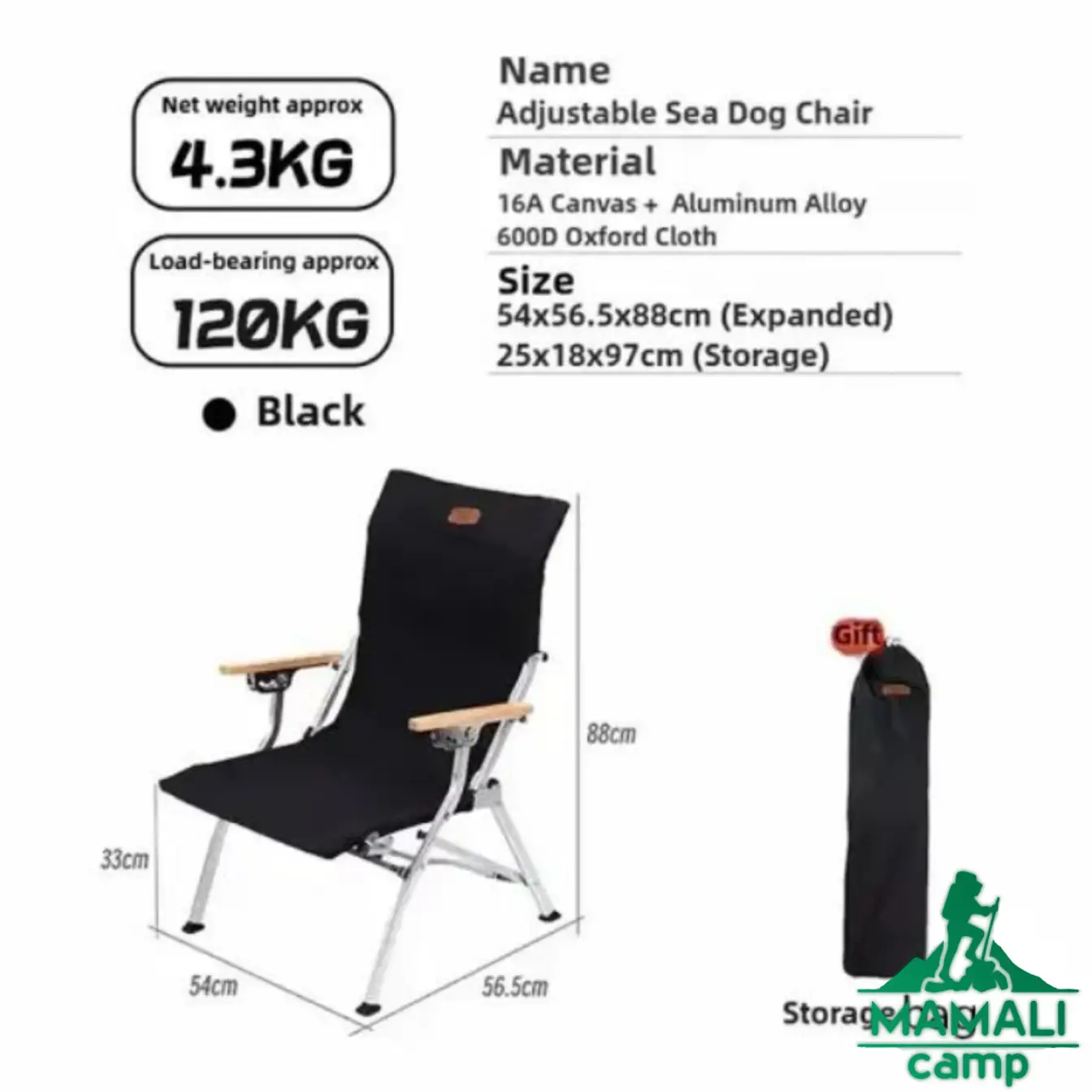 صندلی تاشو کمپینگ ماونتین هایکر مدل SZK1075