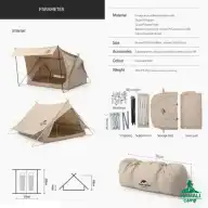چادر 2-3 نفره نیچرهایک مدل NH20ZP011 اورجینال